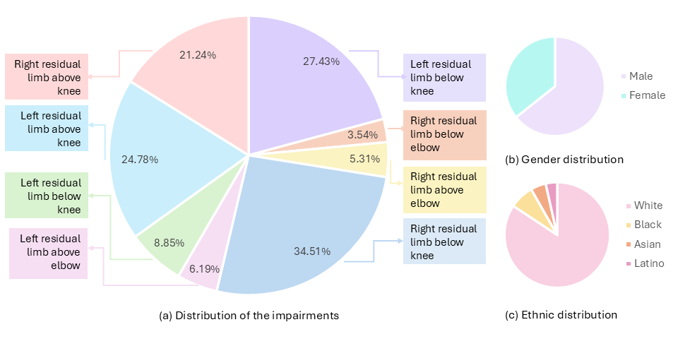 Key statistics of the LDPose-LimbLoss evaluation dataset